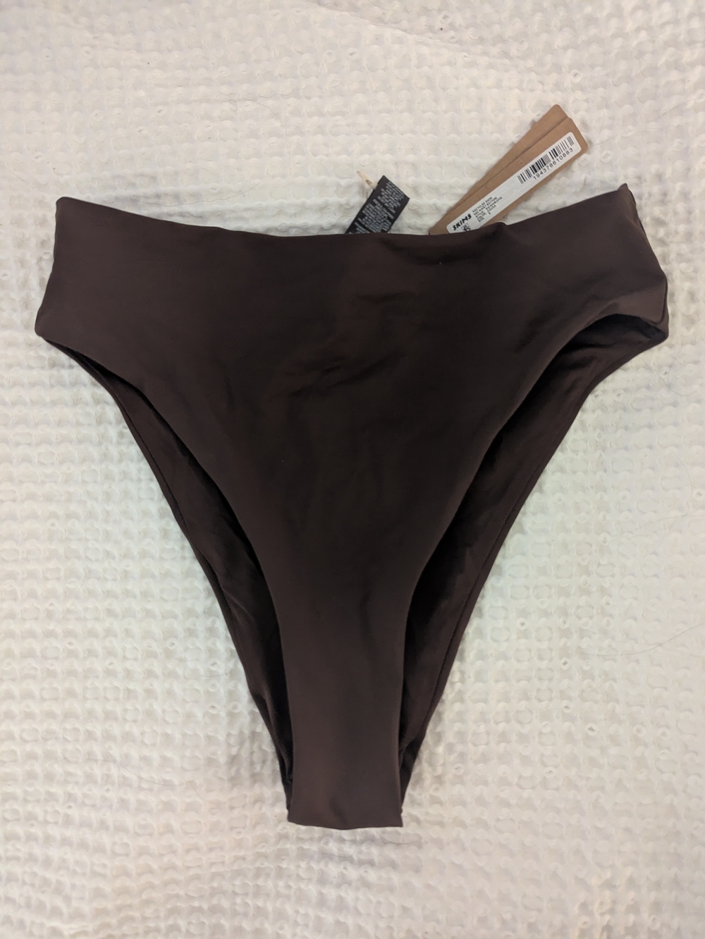 NWT SKIMS High-Waist Bikini Bottoms in Dark Brown